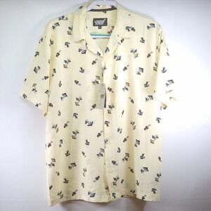 Fresh Prints Bel Air Trippy Button Up Shirt Large Rave‎ Psychedelic Camp Collar